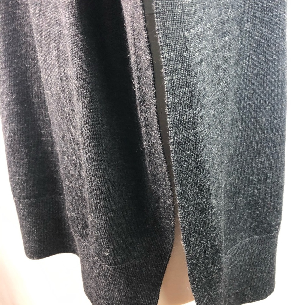 Allsaints Charcoal Merino Cardigan Vented Sides L - Picture 4 of 8